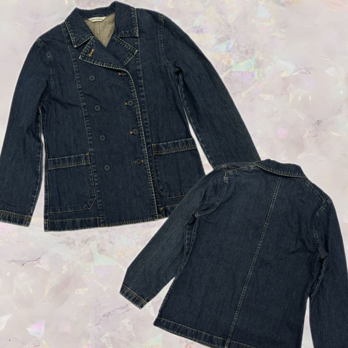 Feel and Ease 일본 버튼 데님 자켓 워싱 중청 보헤미안 정장 상품이미지1