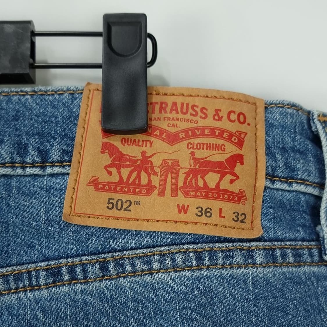 리바이스 502 안감 기모 슬림핏 데님 팬츠 청바지 M16645 상품이미지6