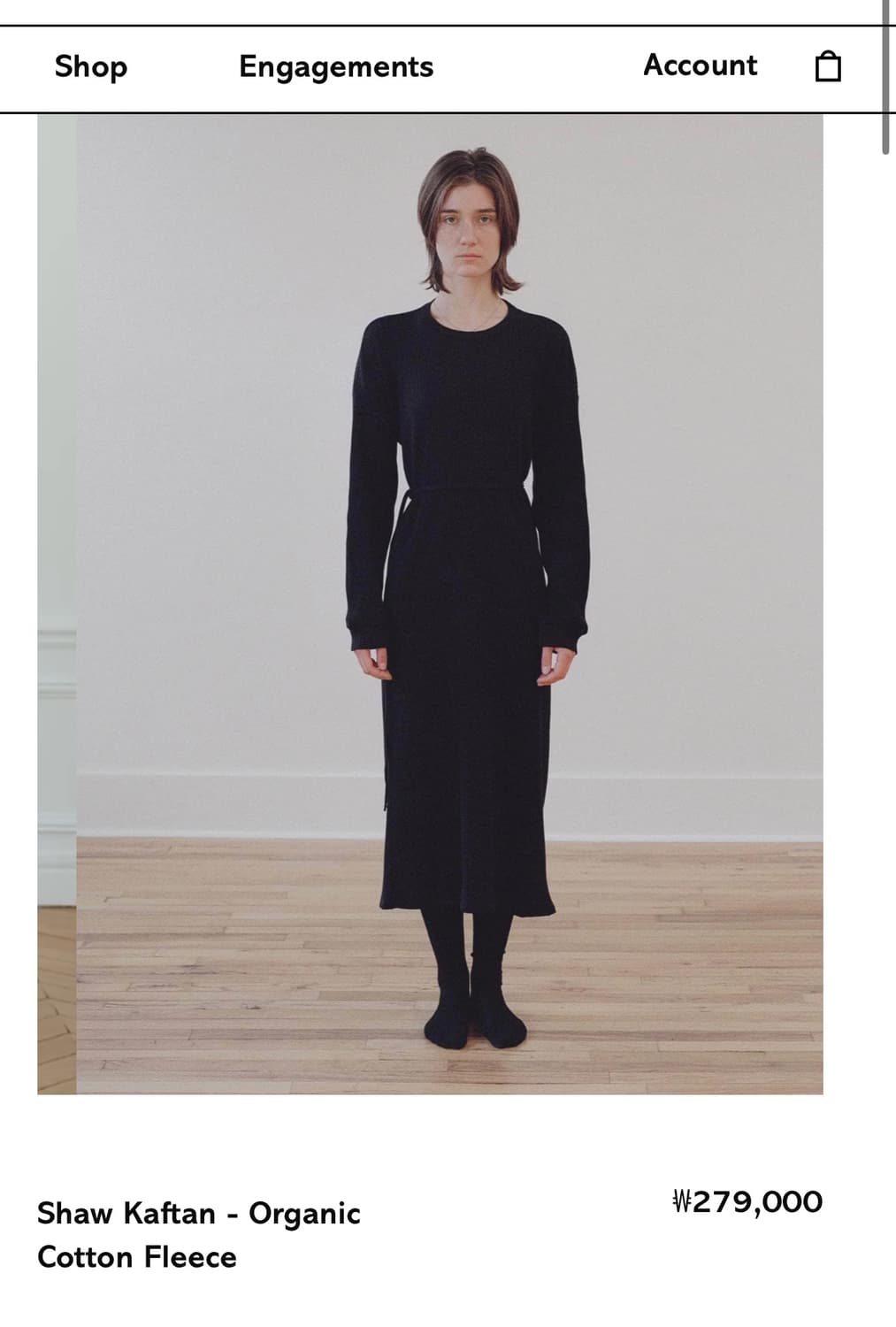 [XXS,XS,S]베이스레인지 25fw Shaw 랩 원피스/블랙 상품이미지7