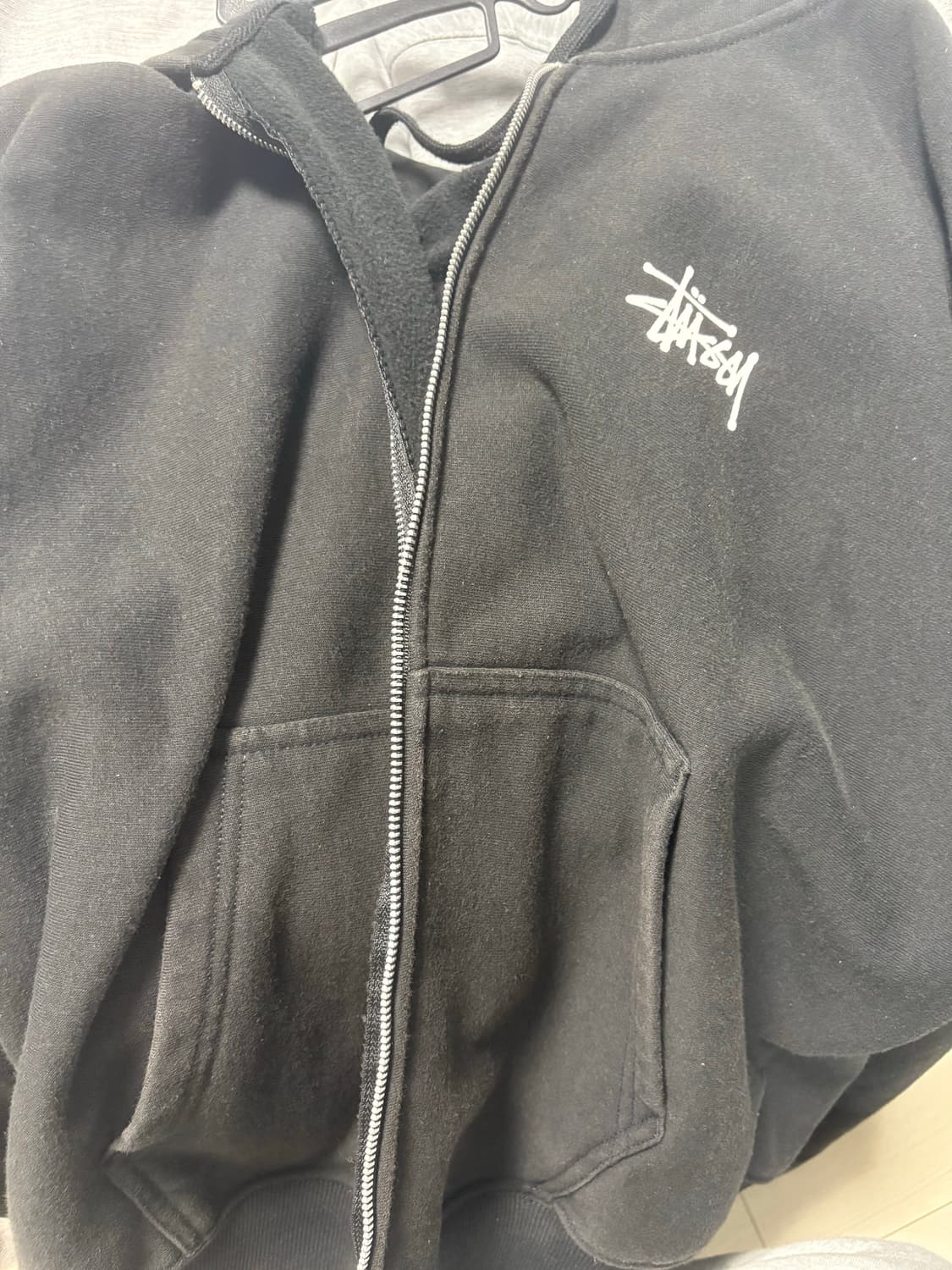 스투시 후드집업 블랙 L사이즈 상품이미지2