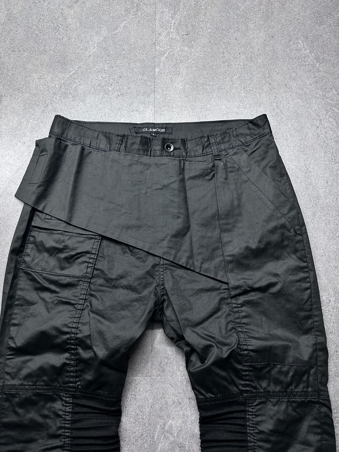 Glamour 비대칭 판넬 립 팬츠 상품이미지2