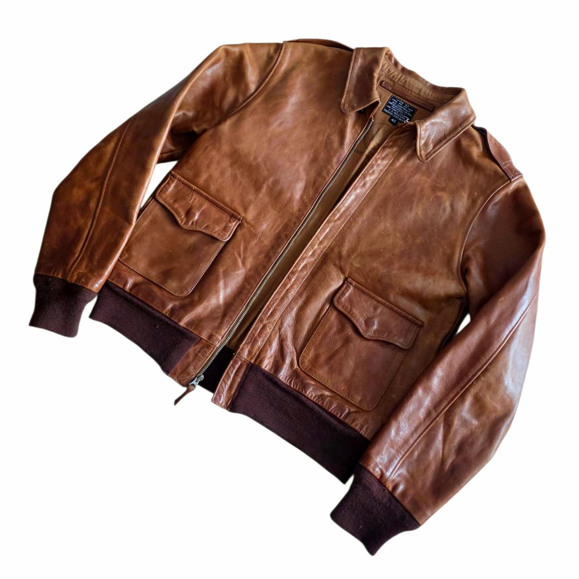 페로우즈 러셋브라운 말가죽 A-2 자켓 40 상품이미지1