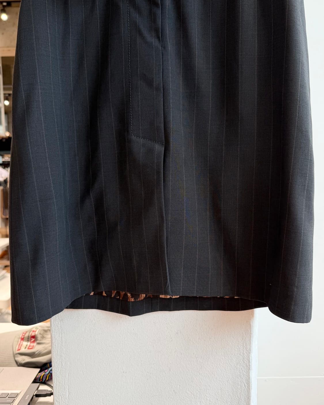 돌체앤가바나 블랙 스트라이프 벨티드 미니스커트  상품이미지4