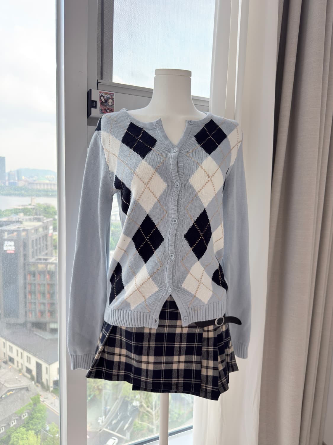 브랜디멜빌 아가일가디건/체크스커트 상품이미지1