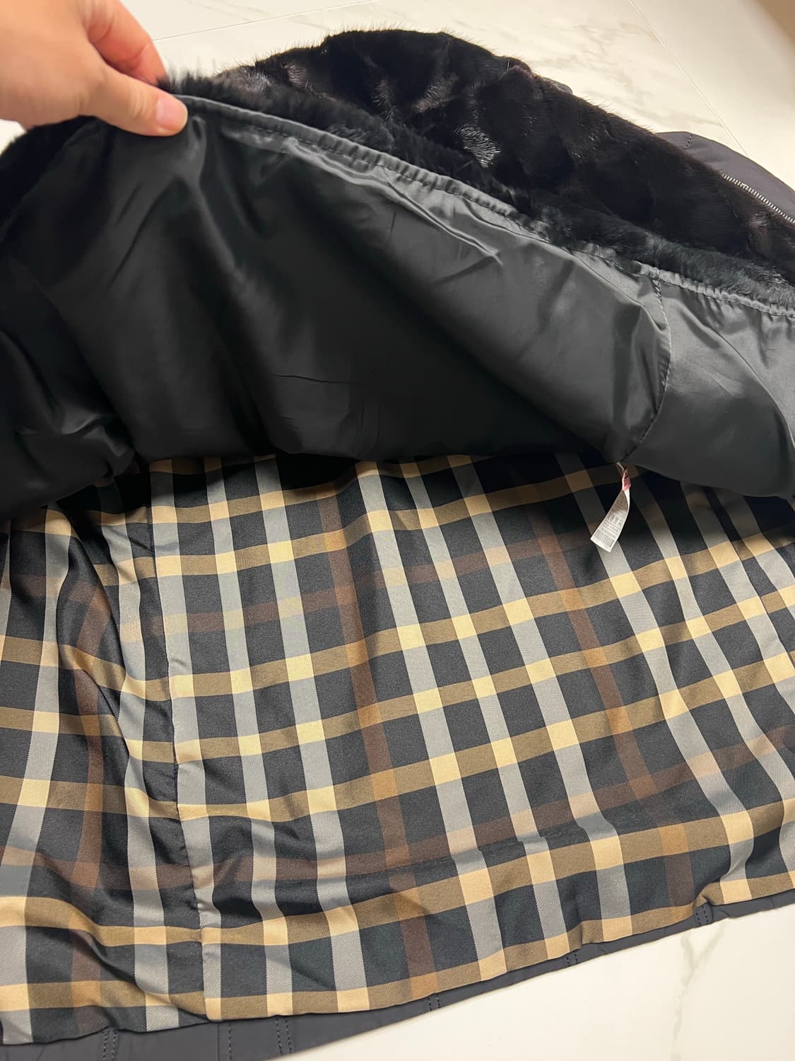 닥스 블랙 자켓 (토끼털, 밍크털 내피조끼) 상품이미지6