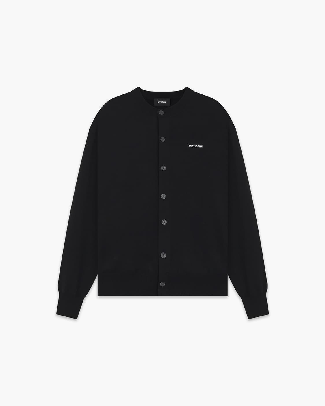 웰던 WE11DONE 로고 니트 가디건 블랙 L 새상품 상품이미지2