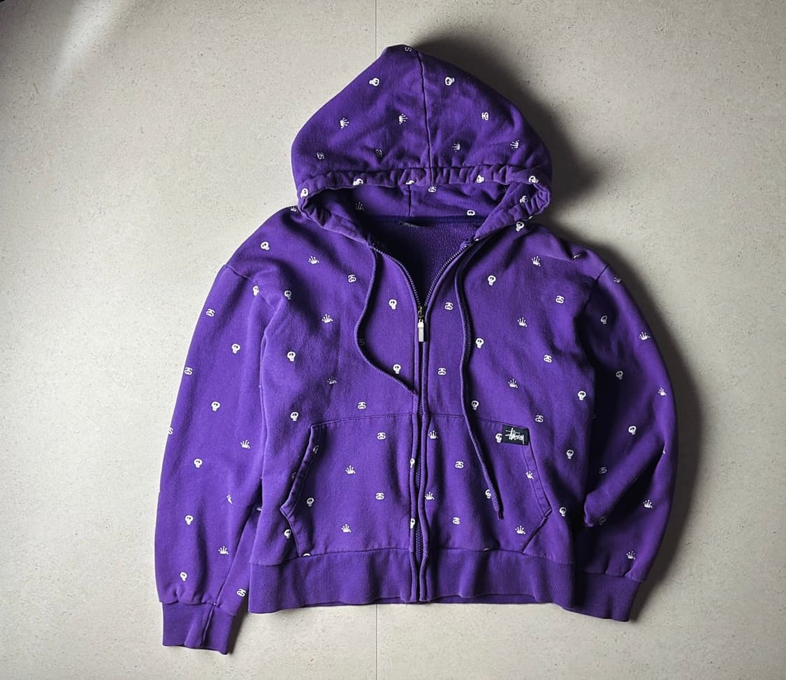 스투시 스컬 후드집업 상품이미지2