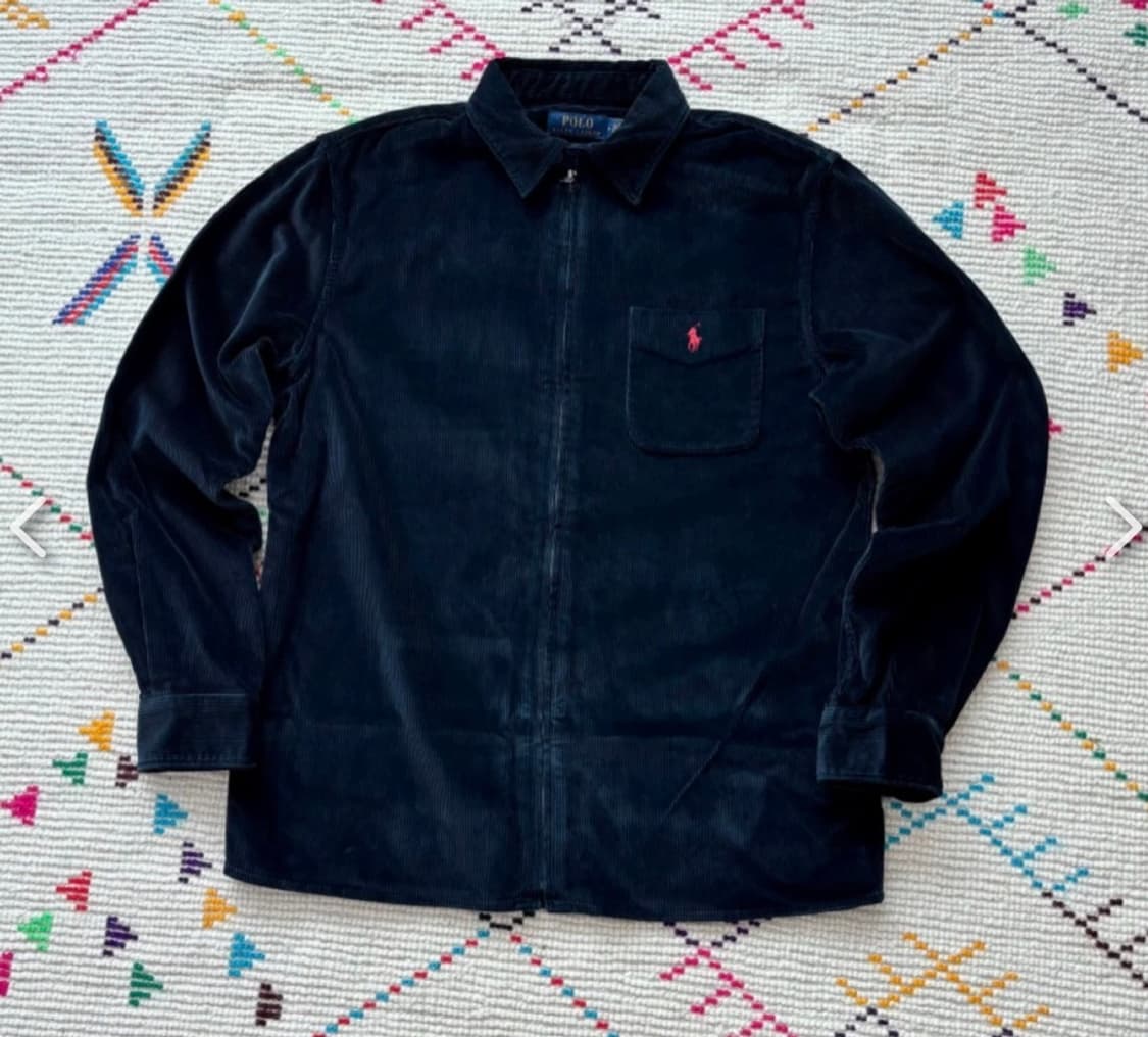 새상품급 폴로랄프로렌 코로쥬이 집업셔츠자켓 네이비 핑크포니 S 상품이미지2