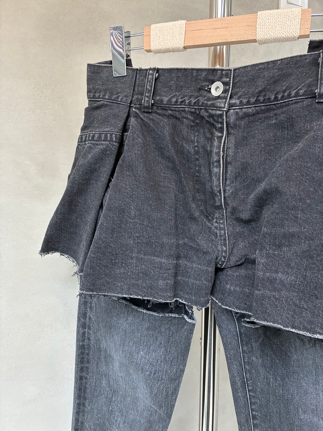 사카이 도킹 데님 팬츠 스커트 상품이미지3