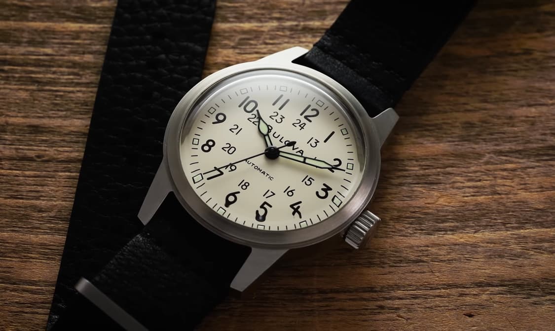 오토메틱 카키필드워치 Bulova 부로바 38mm 상품이미지1