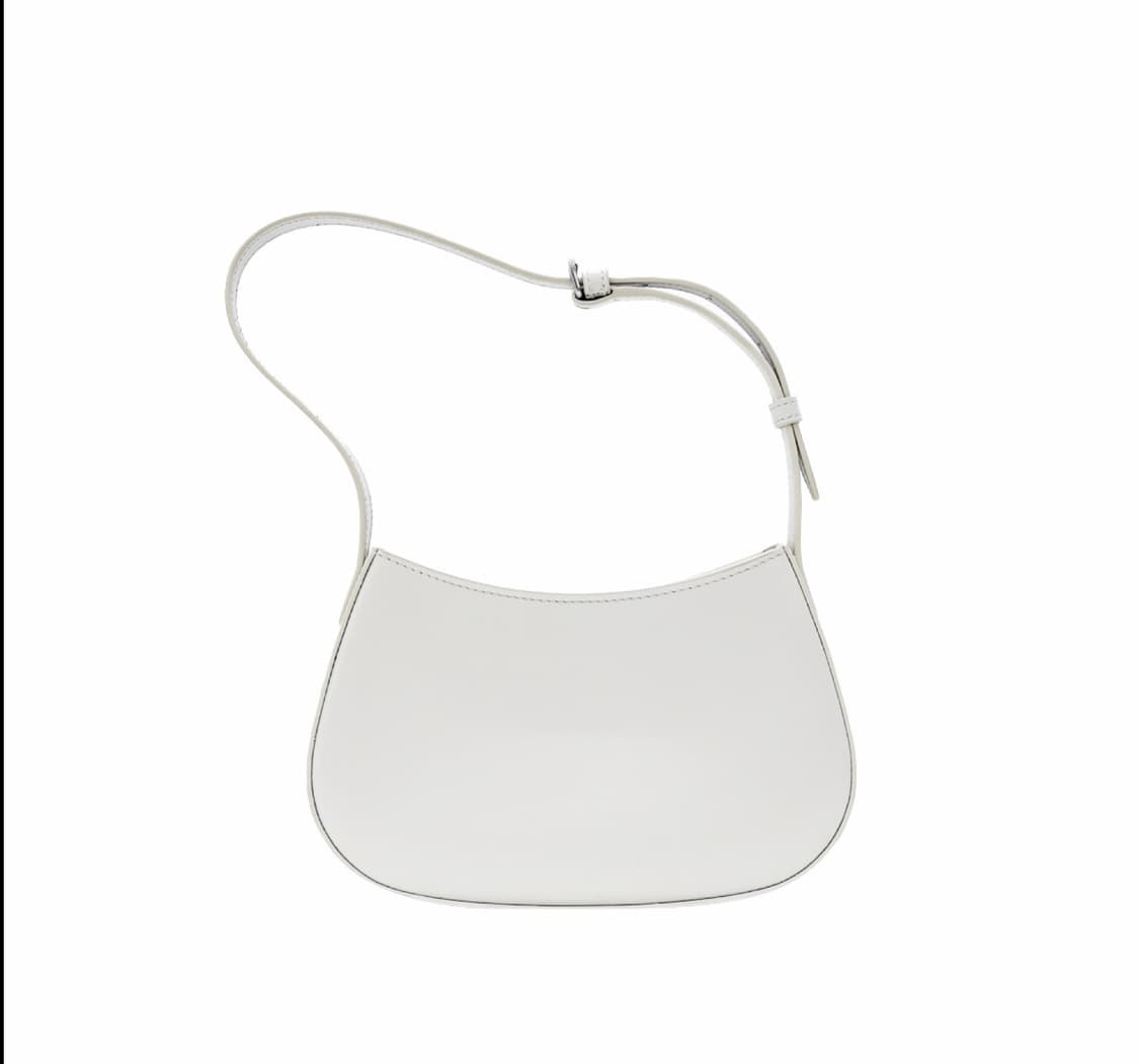 [M] 셀린느 여성 샤이니 카프스킨 틸리백 호보 숄더백 화이트 미디움 상품이미지3