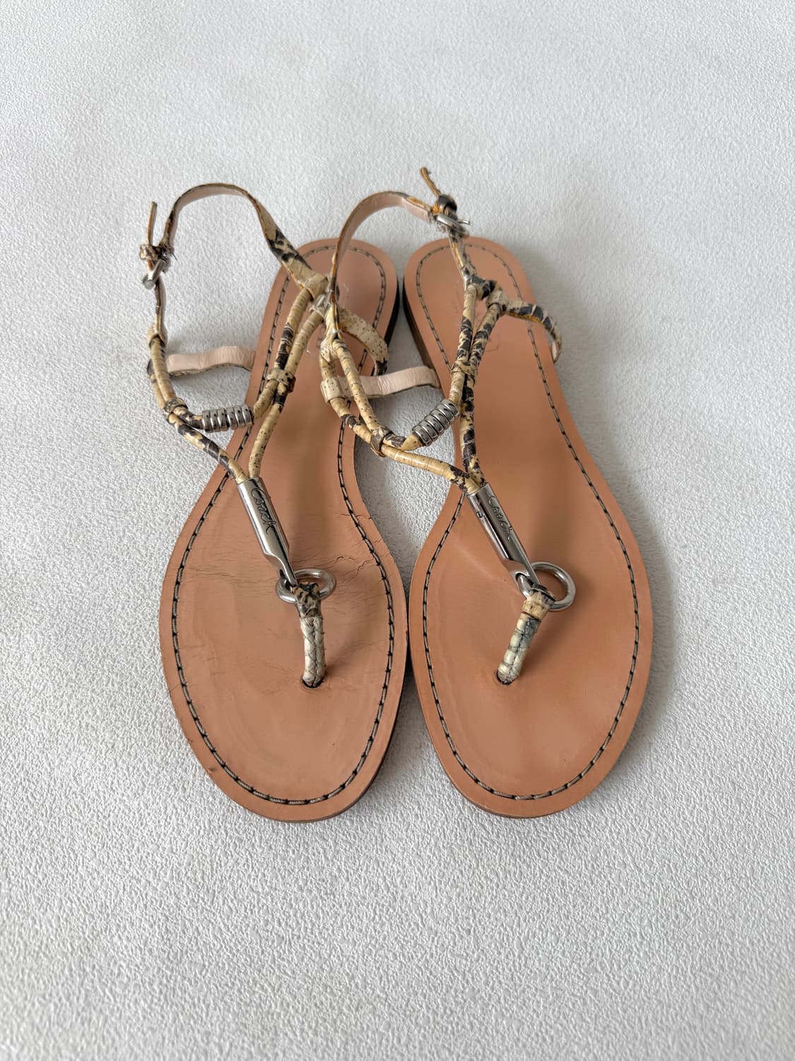 [230]코치(COACH) 파이톤 플리플랍 샌들  상품이미지4