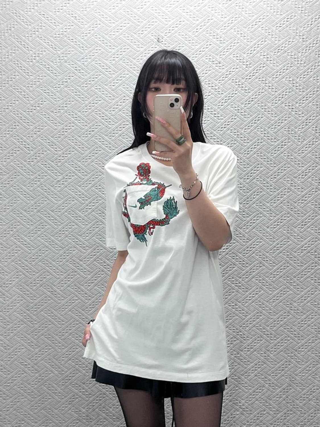 나이키 빈티지 올드스쿨 오리엔탈 드래곤 포켓 반팔티 XL C12459 상품이미지1