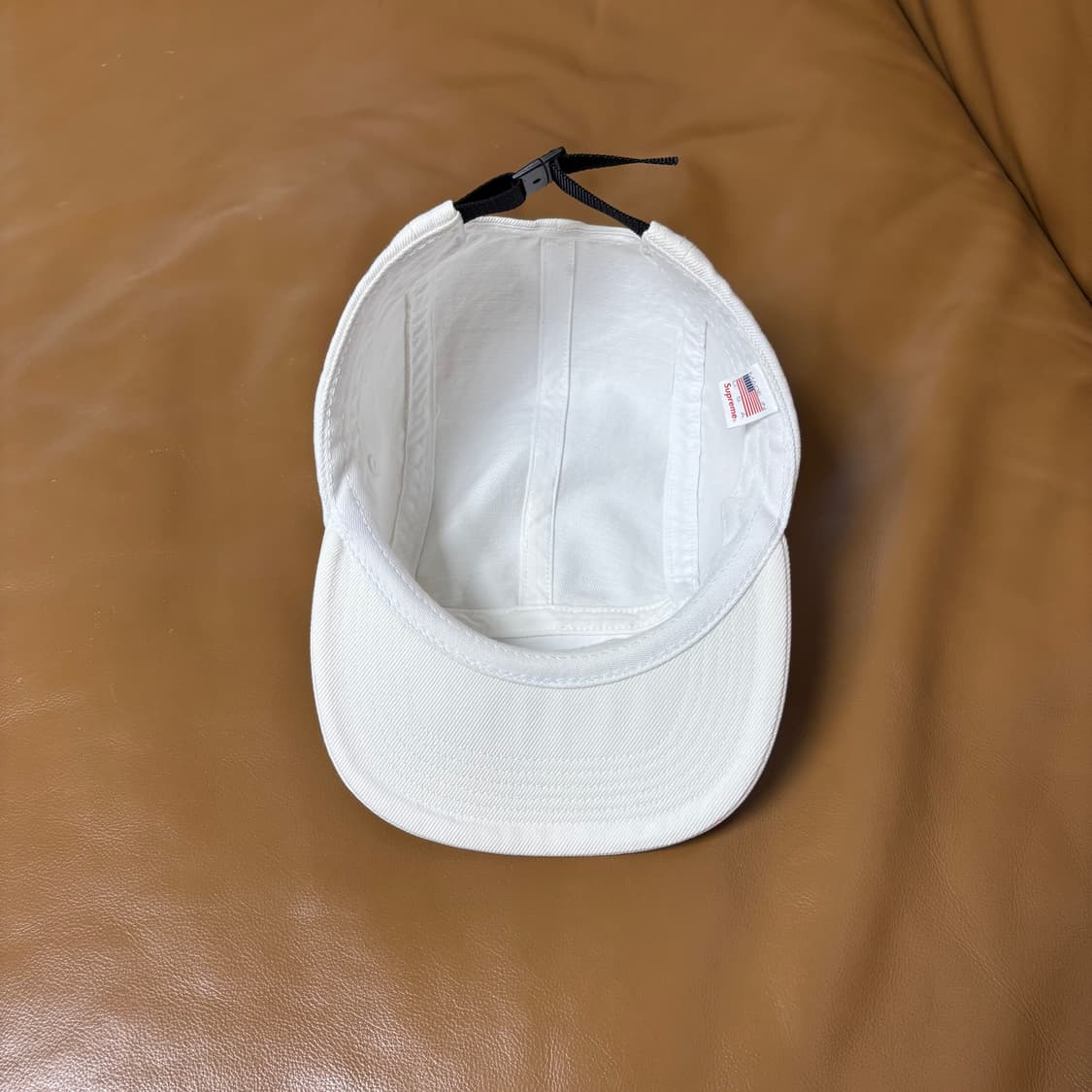 Supreme 슈프림 메탈 로고 데님 화이트 캠프캡 모자 상품이미지6