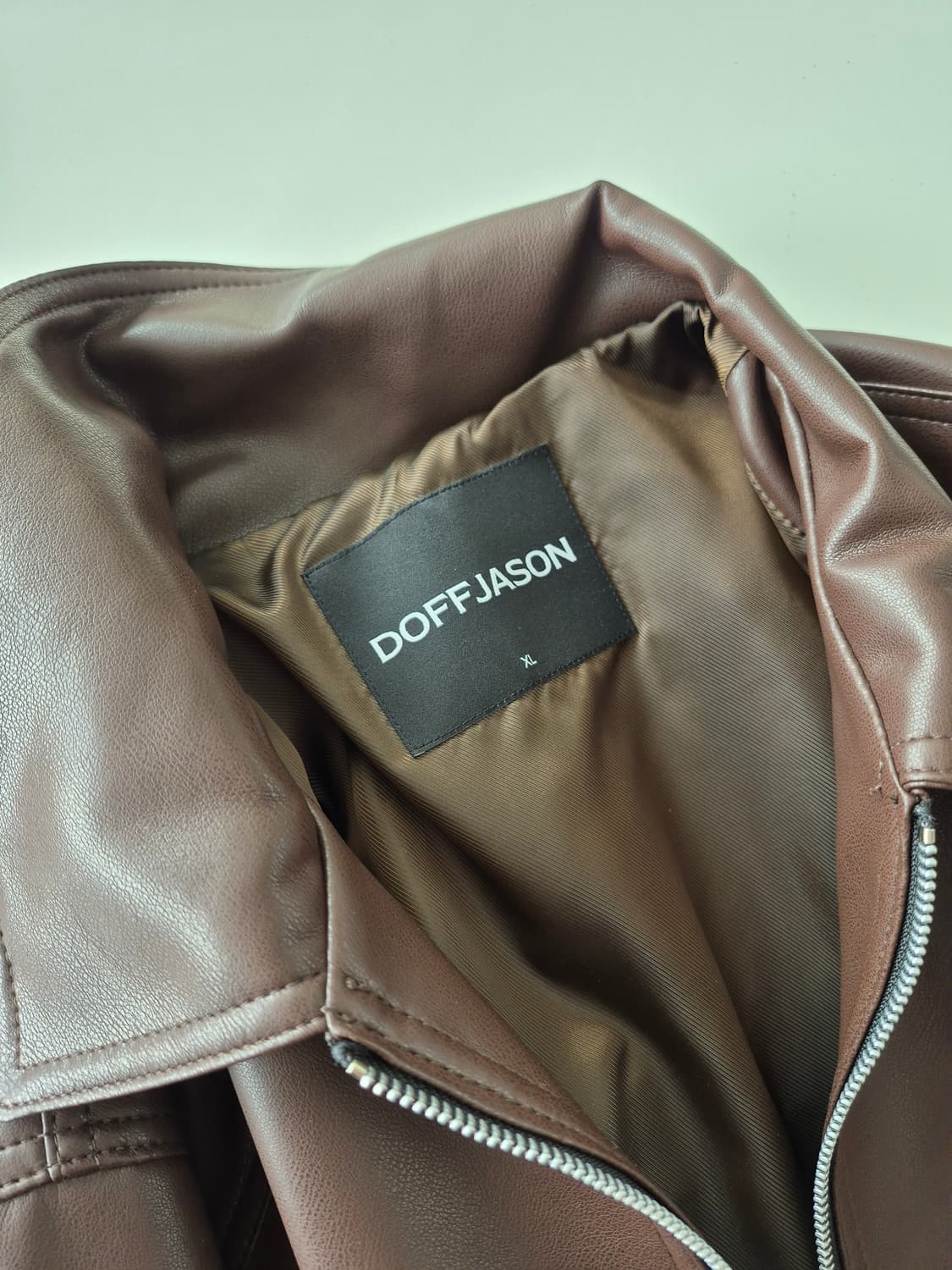 도프제이슨  심플한 레더 자켓XL 상품이미지7