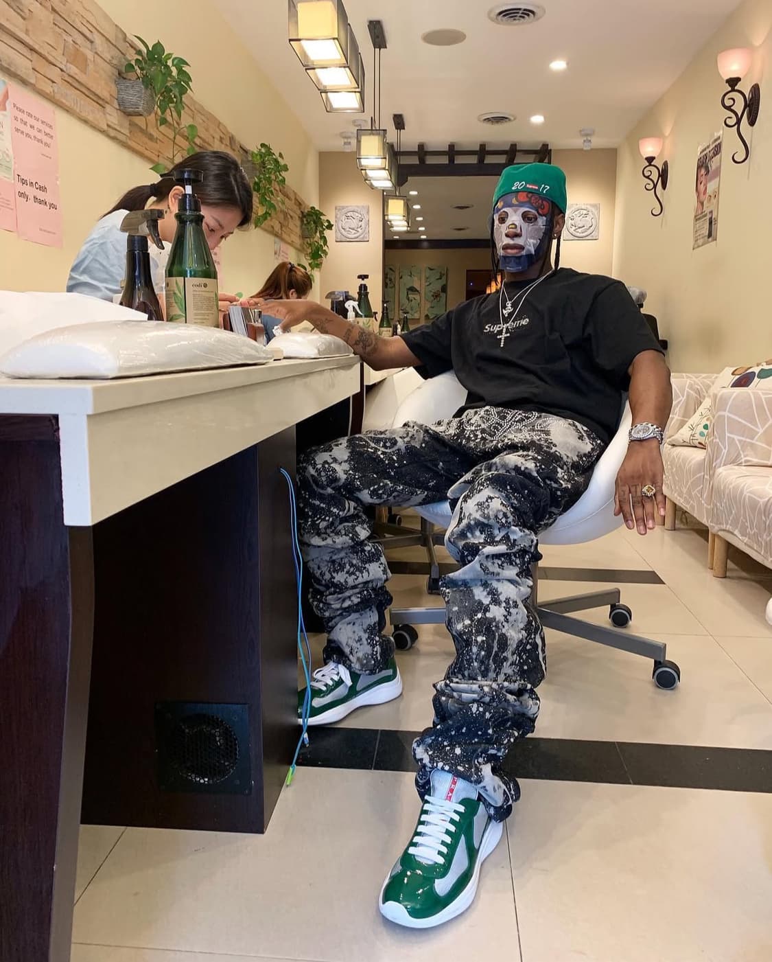 브이론 Vlone bloody osiris 커스텀 데님 [XL] 상품이미지1