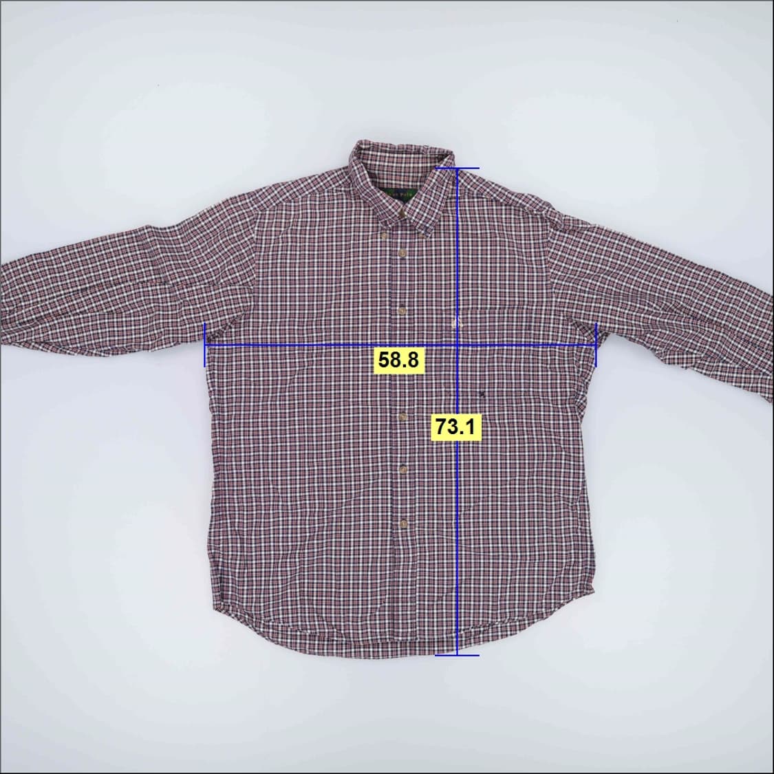 100 빈폴 체크 셔츠(수선필요) 0203H1 상품이미지6