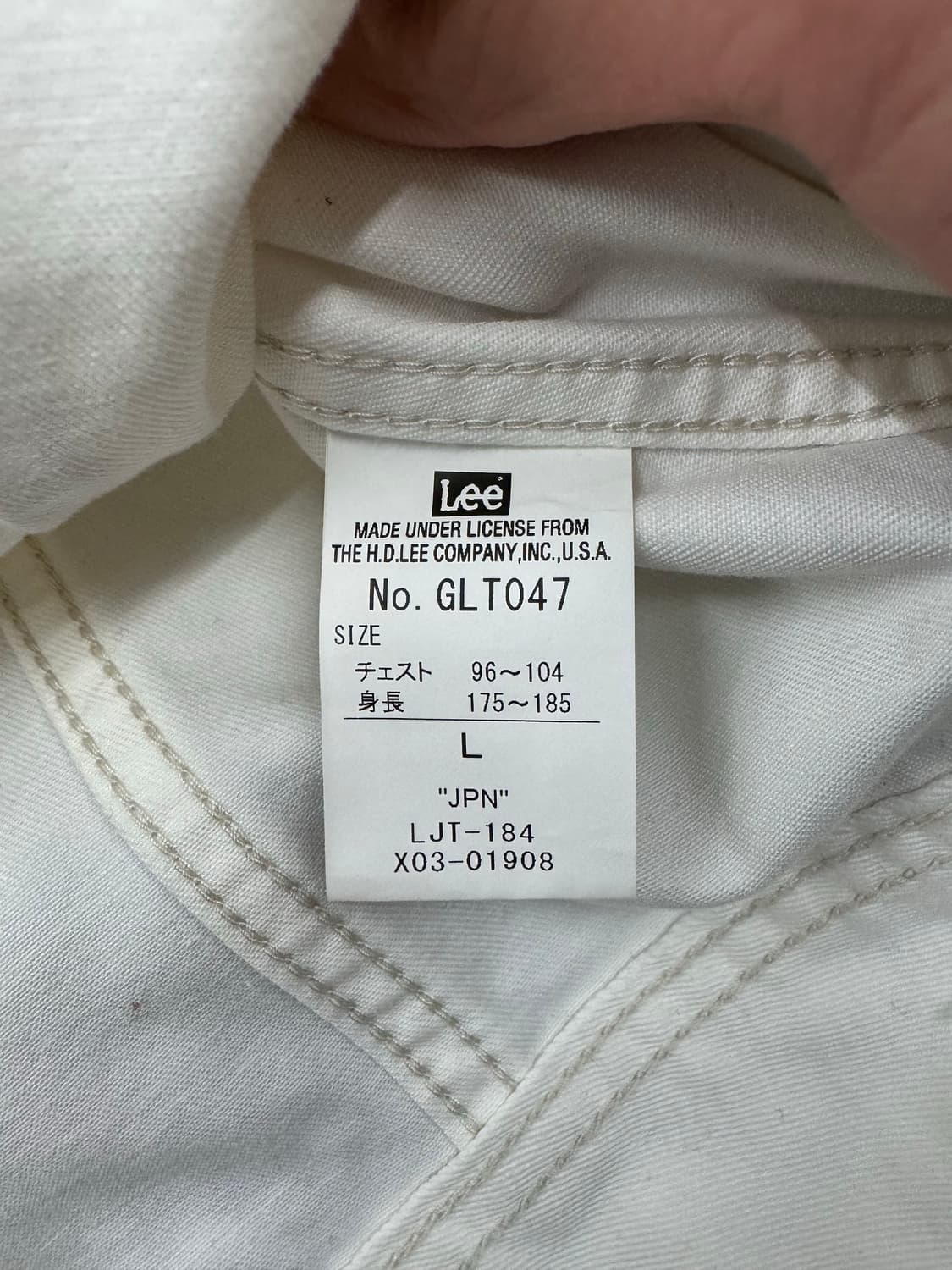 L)Lee Riders 빈티지 화이트 데님자켓 상품이미지7