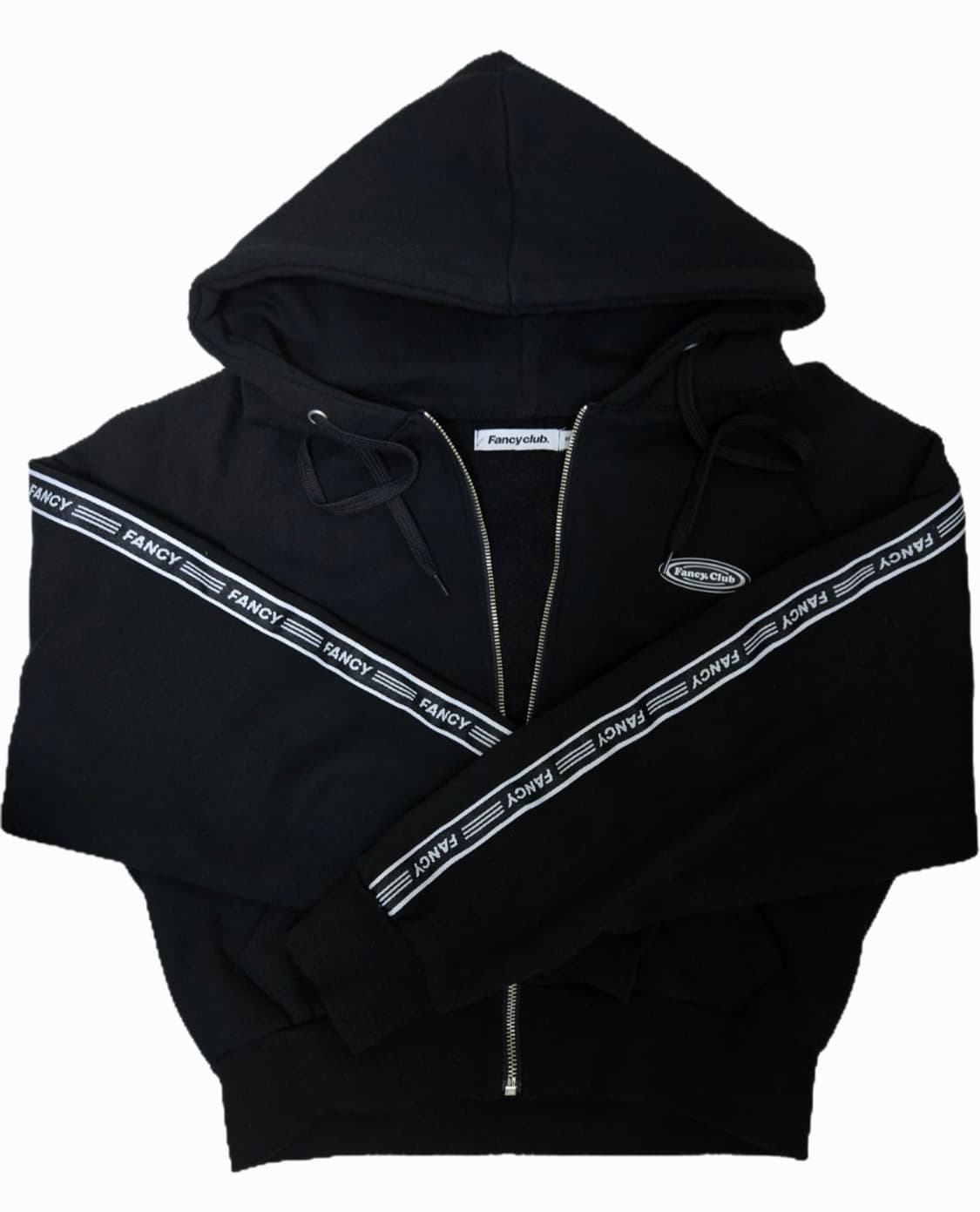Fancy Club (팬시클럽) 블랙 기모후드집업 S사이즈 상품이미지1