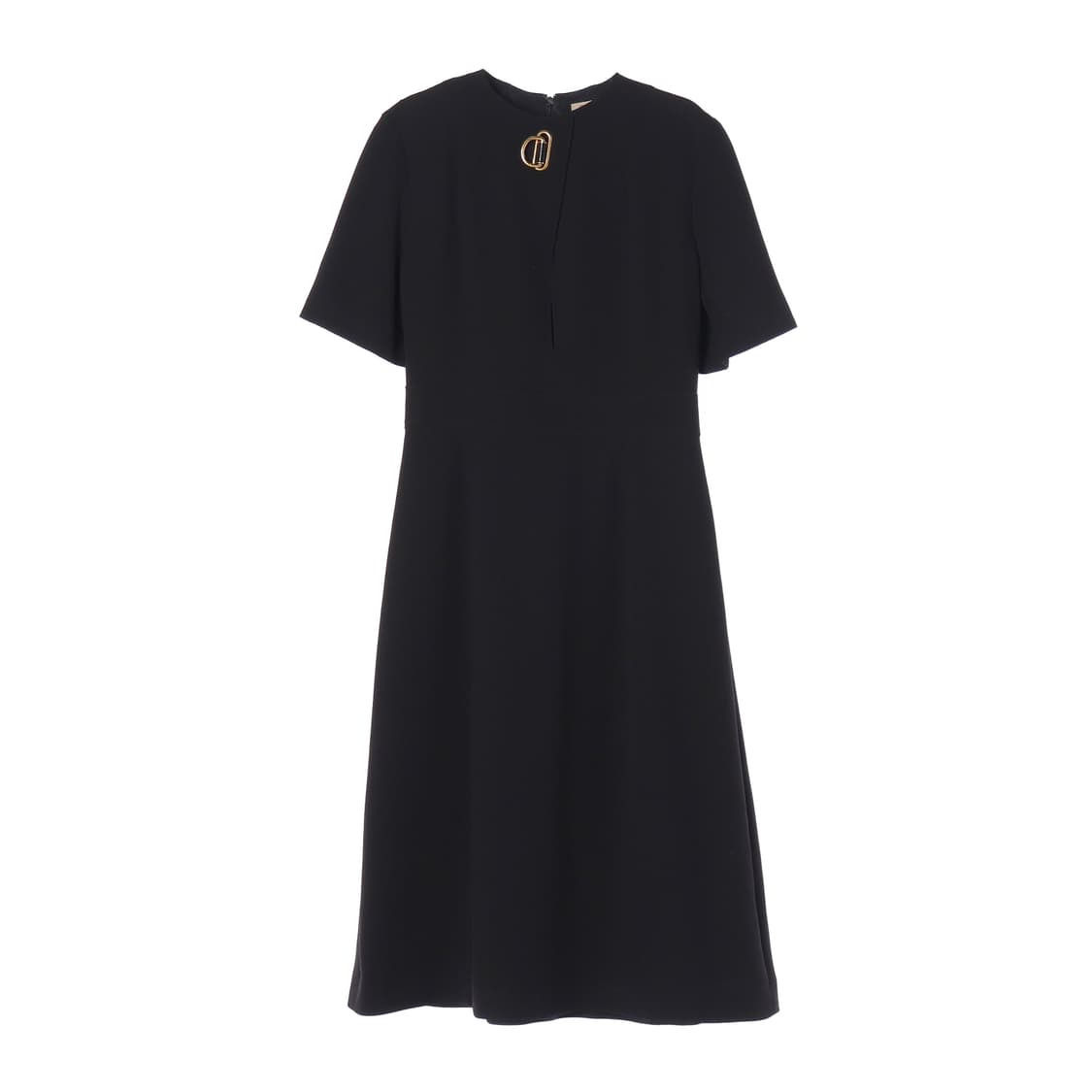 (새상품) 버버리 울 실크 D링 반팔 롱 플레어 원피스 상품이미지1