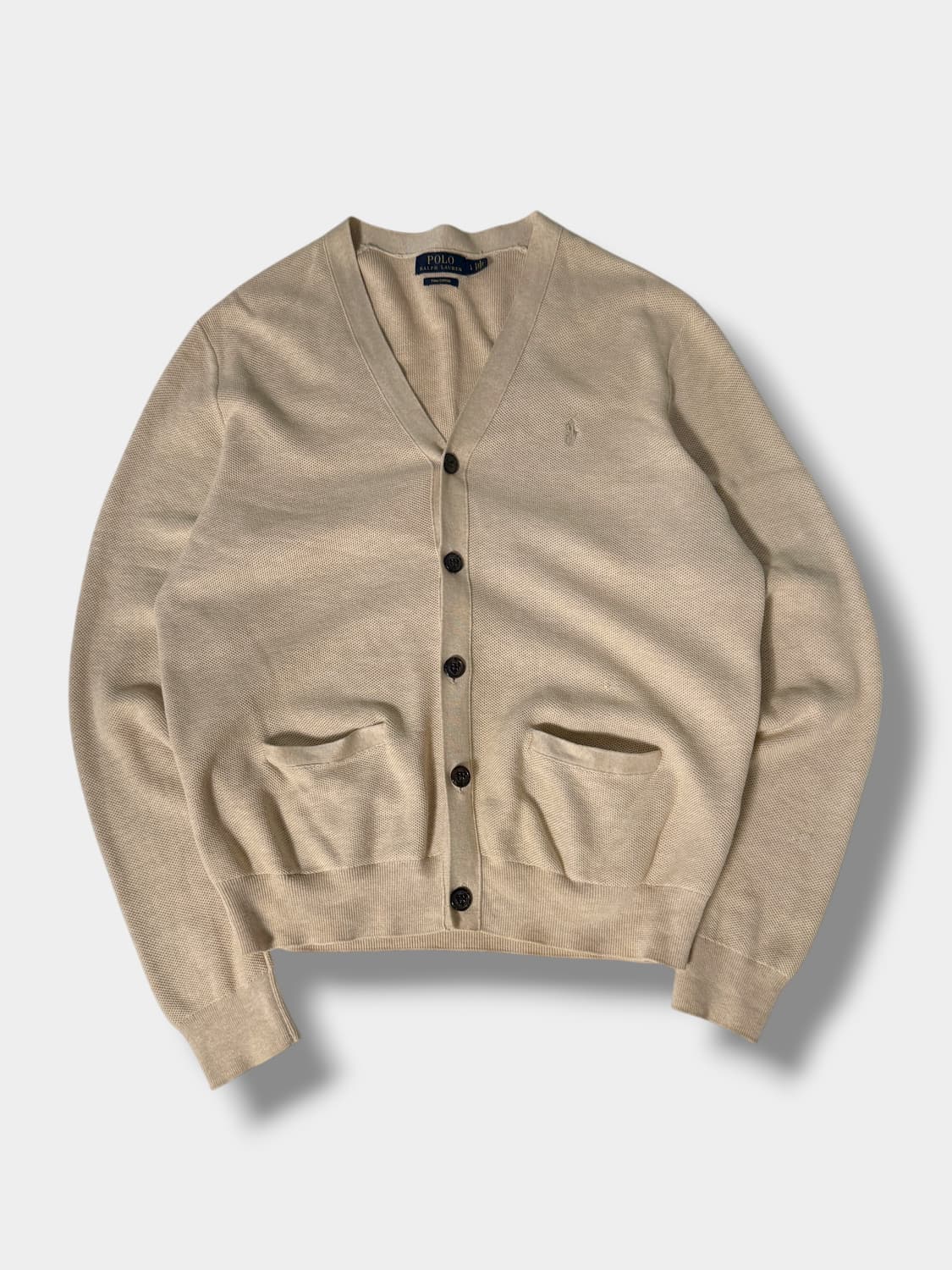 폴로 랄프로렌 루즈핏 신형 피마코튼 베이지 가디건 상품이미지1