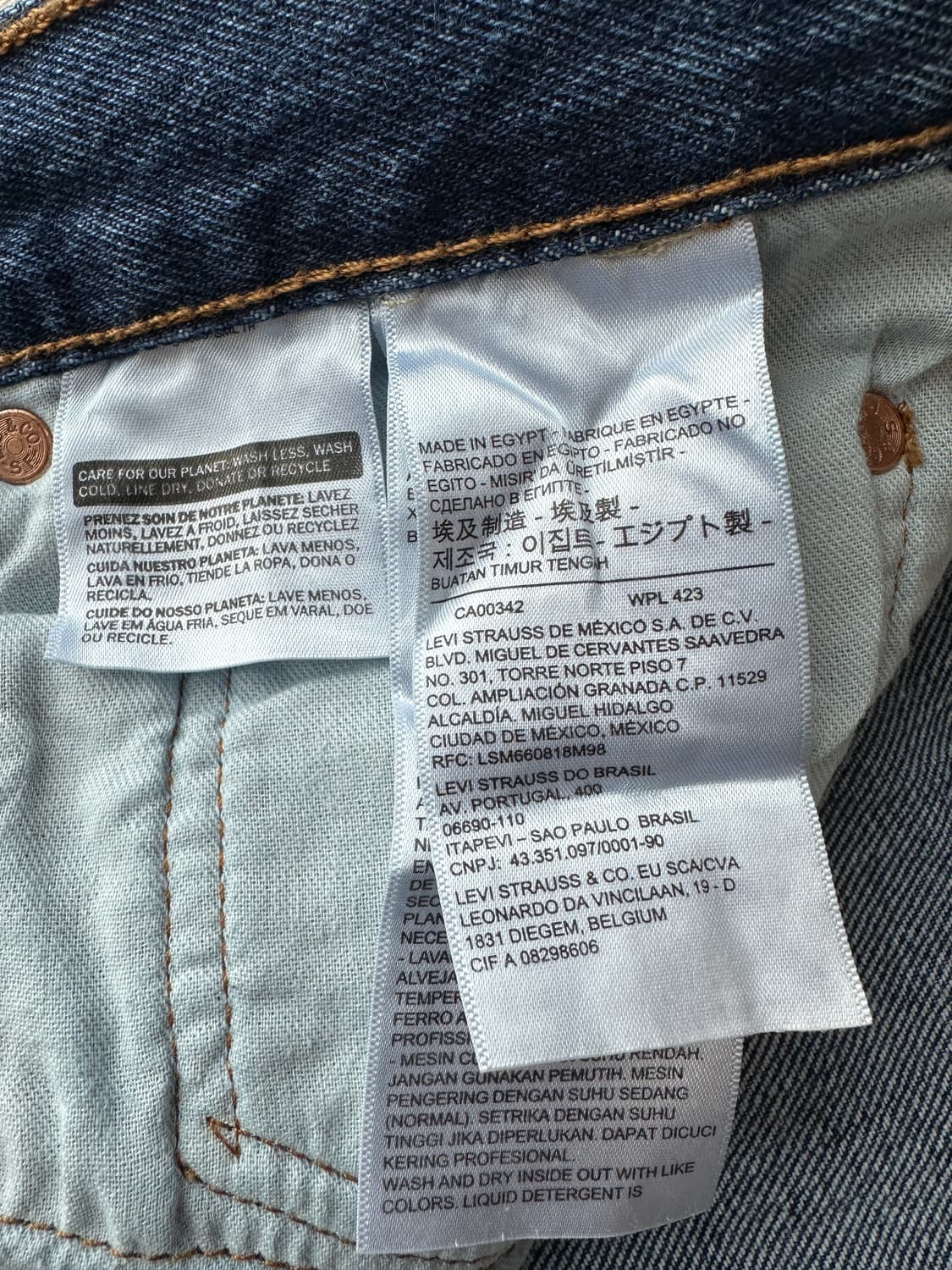 리바이스 501 중청 데님팬츠 33 상품이미지4