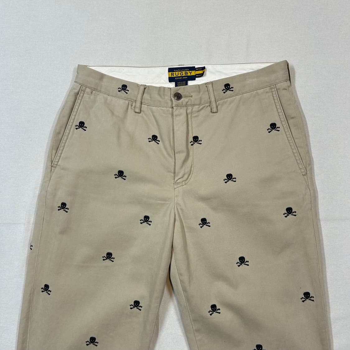 30inch) 폴로 랄프로렌 럭비 스컬 자수 치노 팬츠 면바지 상품이미지2