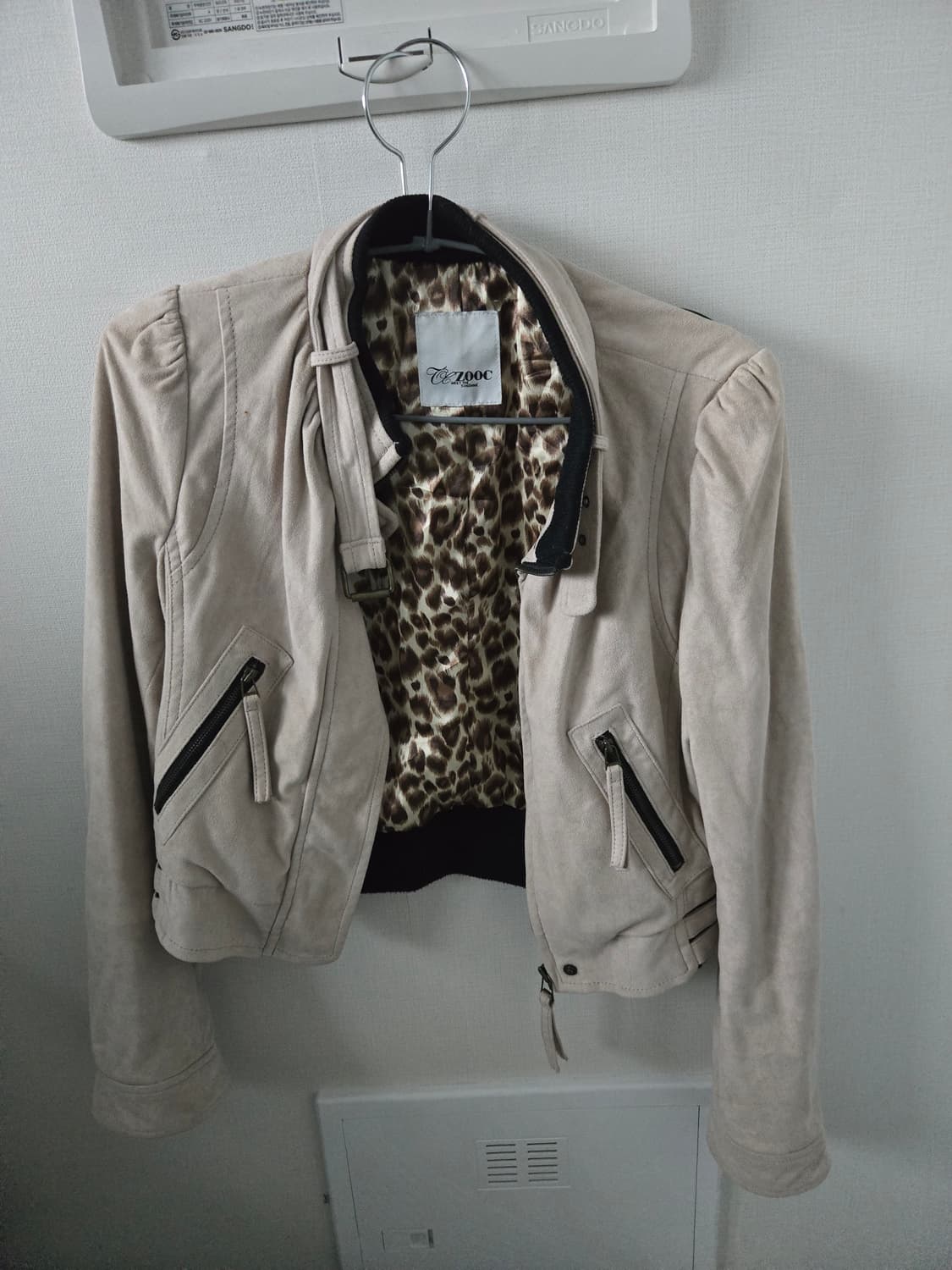 베이지 스웨이드크롭자켓 y2k 그런지 데스라이즈 상품이미지3