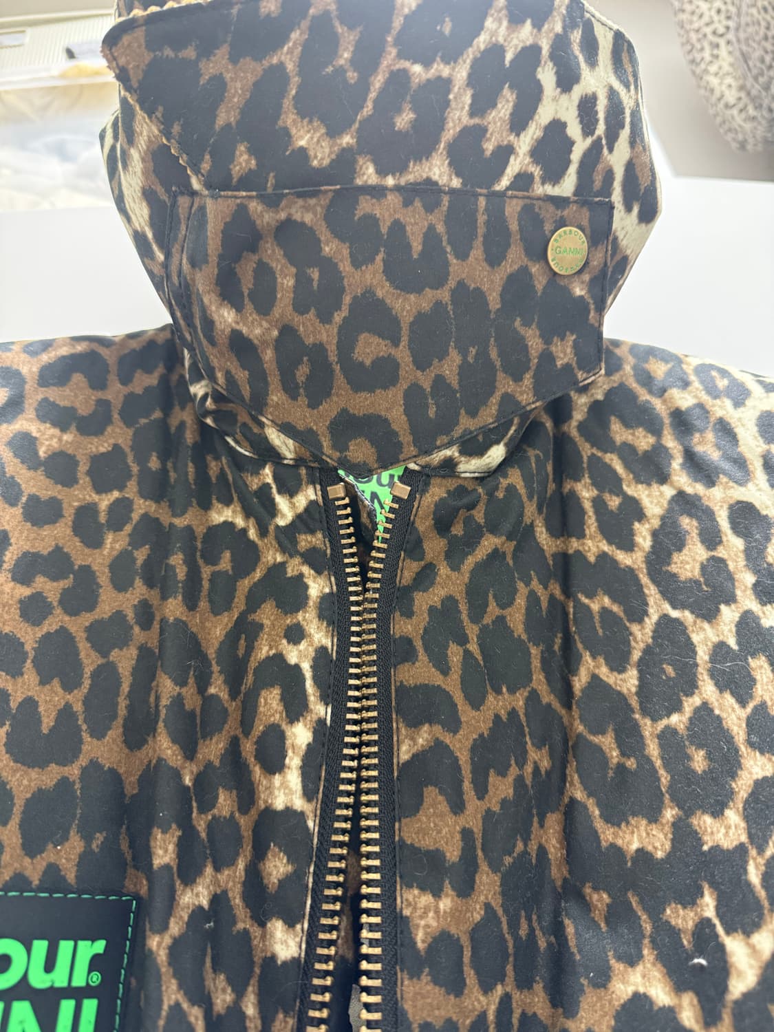 [가니, 바버 콜라보] 레오퍼드 왁스 패딩 자켓 상품이미지9