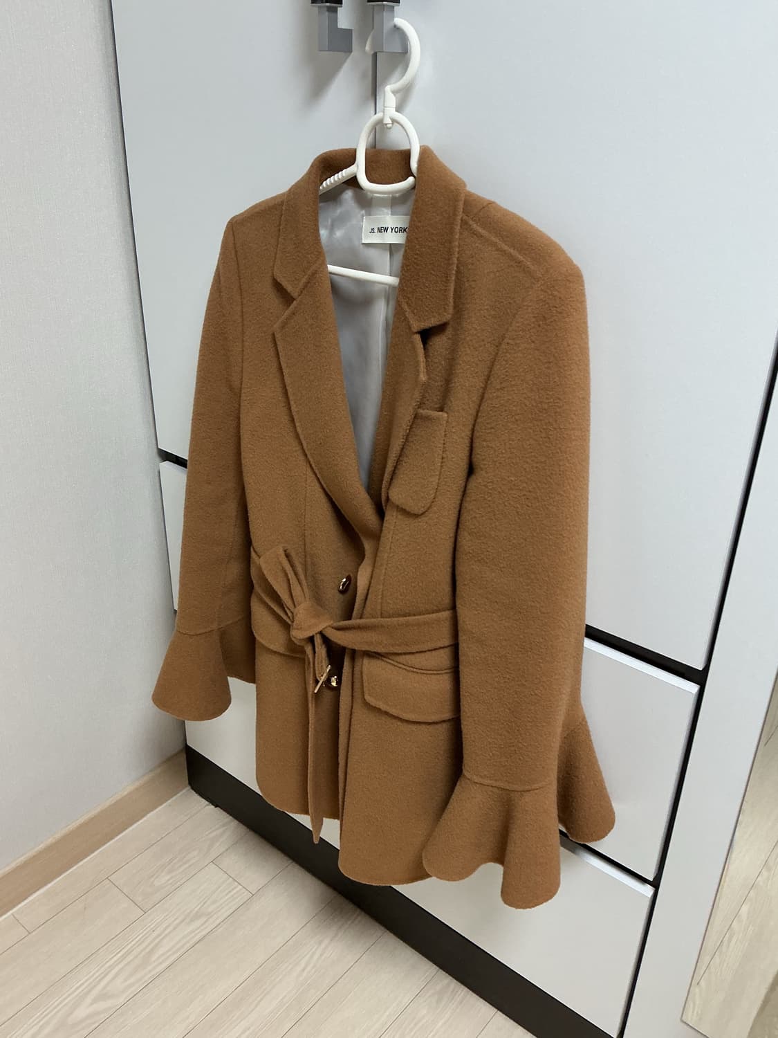 Js뉴욕 브라운 벨트 울 코트 상품이미지4