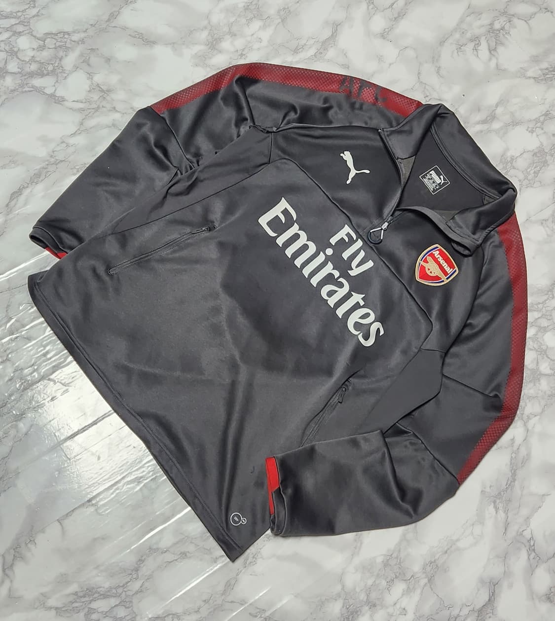 푸마 아스날 17-18 트레이닝 차콜 져지 맨투맨
 상품이미지5