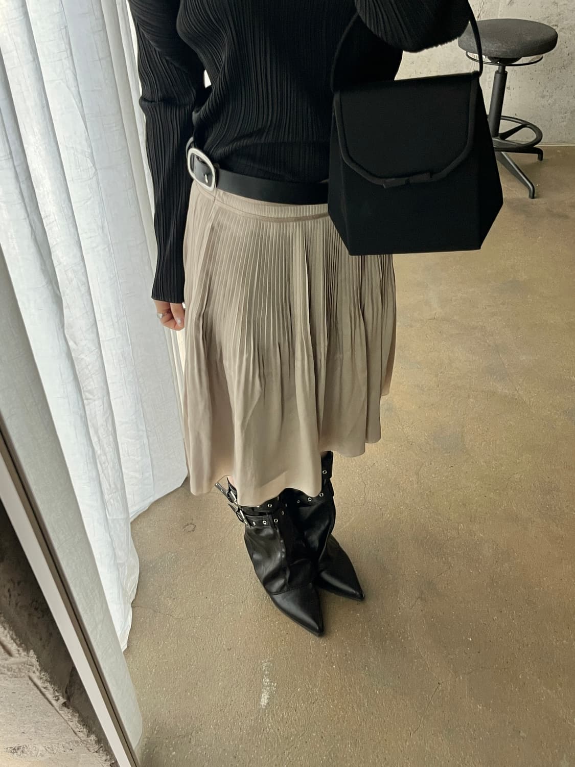 Amaca 플리츠 스커트 베이지 상품이미지9