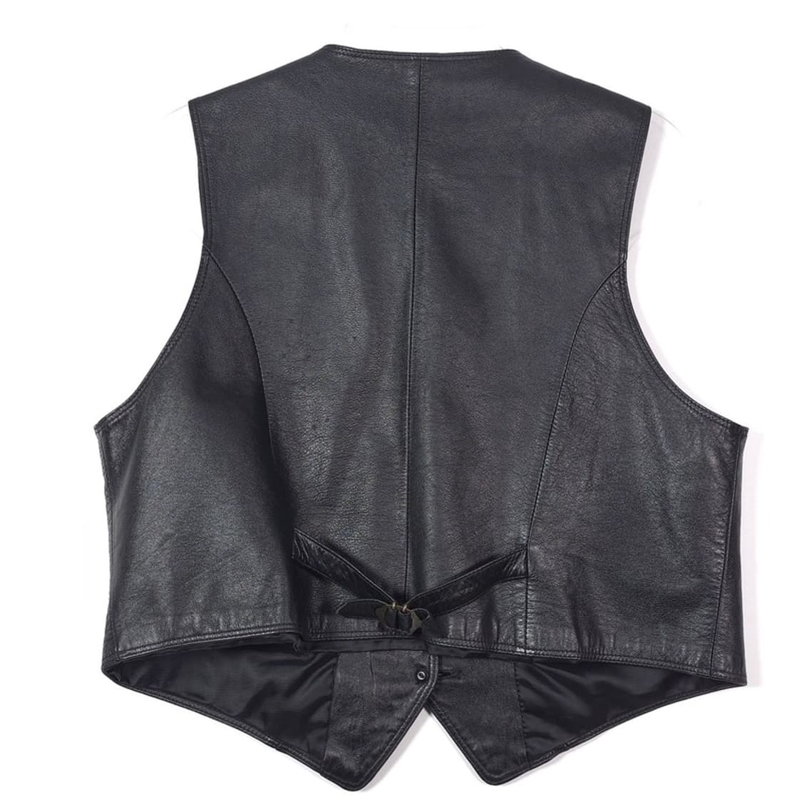 빈티지 소가죽 100 버튼 레더 베스트 XXL 상품이미지2
