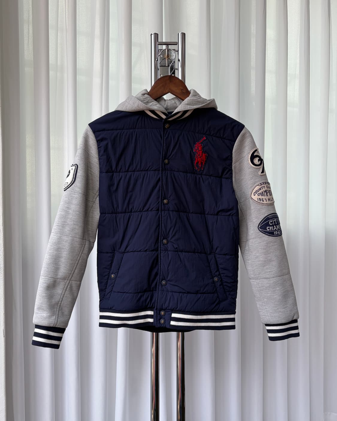 [S]폴로 랄프로렌 빅포니 패디드 바시티 후드 자켓 상품이미지5