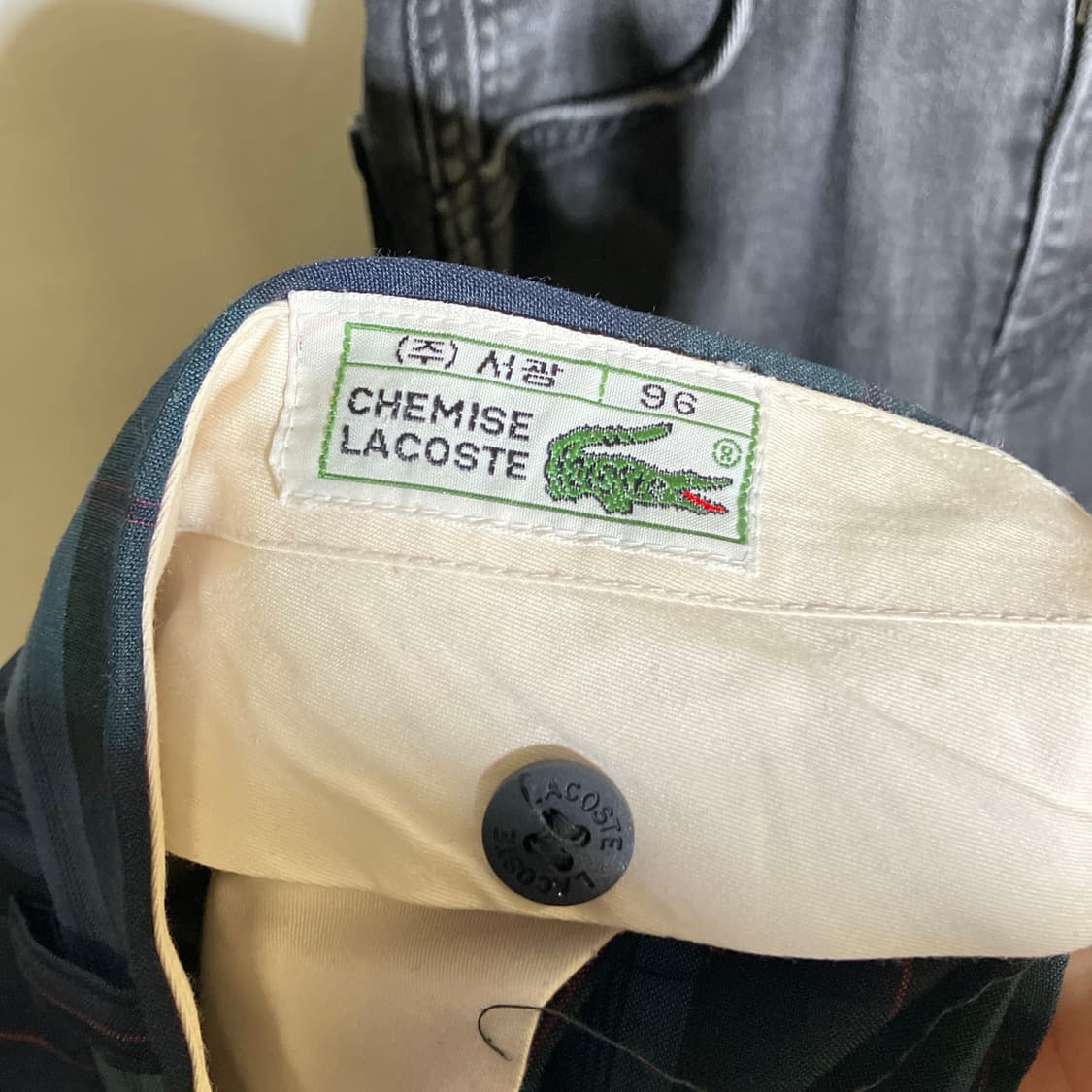 96CM)라코스테 서광 구형 OG 체크 패턴 슬랙스 상품이미지6