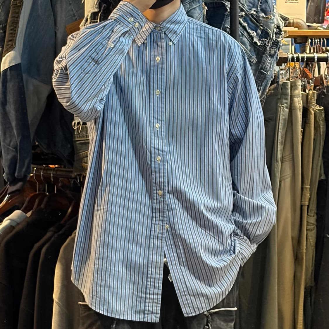 [No.9]Polo 폴로 스트라이프 긴팔셔츠 상품이미지1