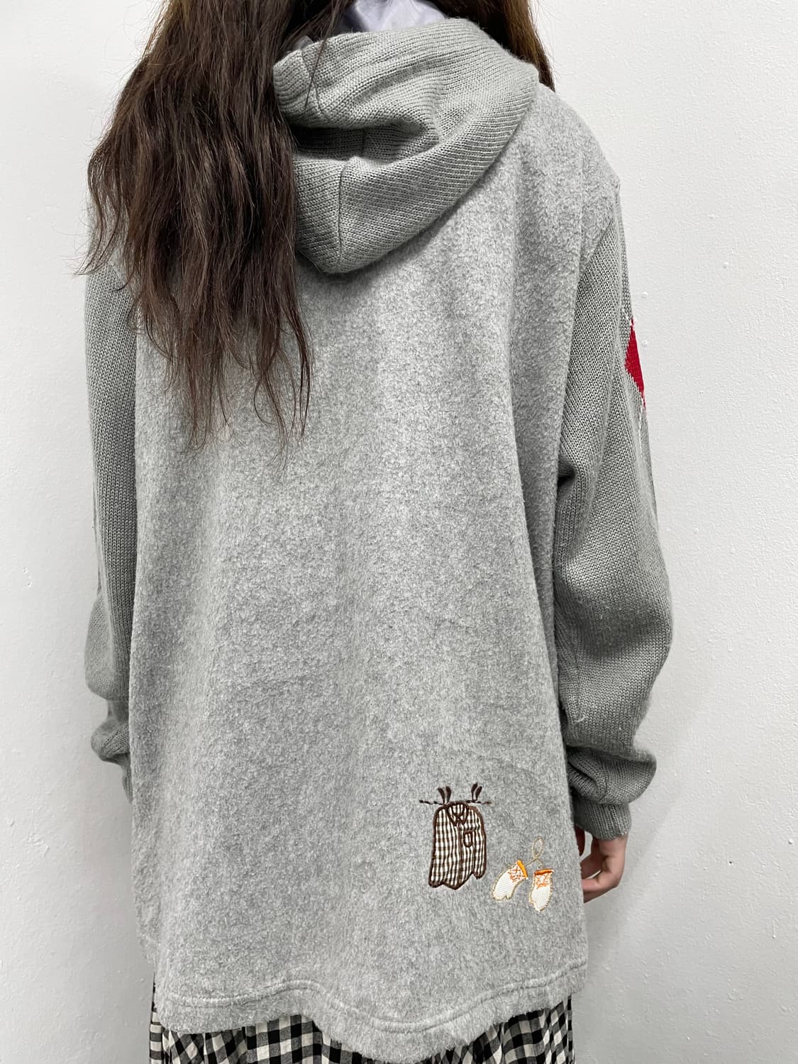 코지베어 디테일 후드 버튼 자켓  상품이미지4