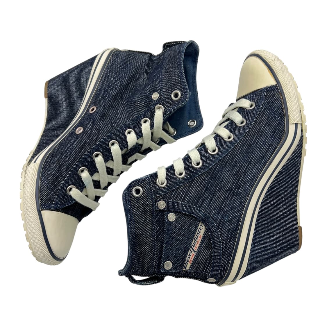 240 W Vtg 디젤 웨지힐 데님 스니커즈 상품이미지3