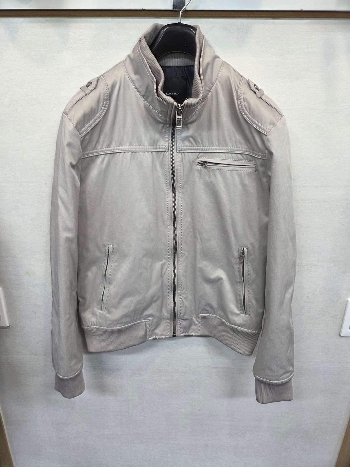 자라 견장 봄버 블루종 자켓 xl 상품이미지1