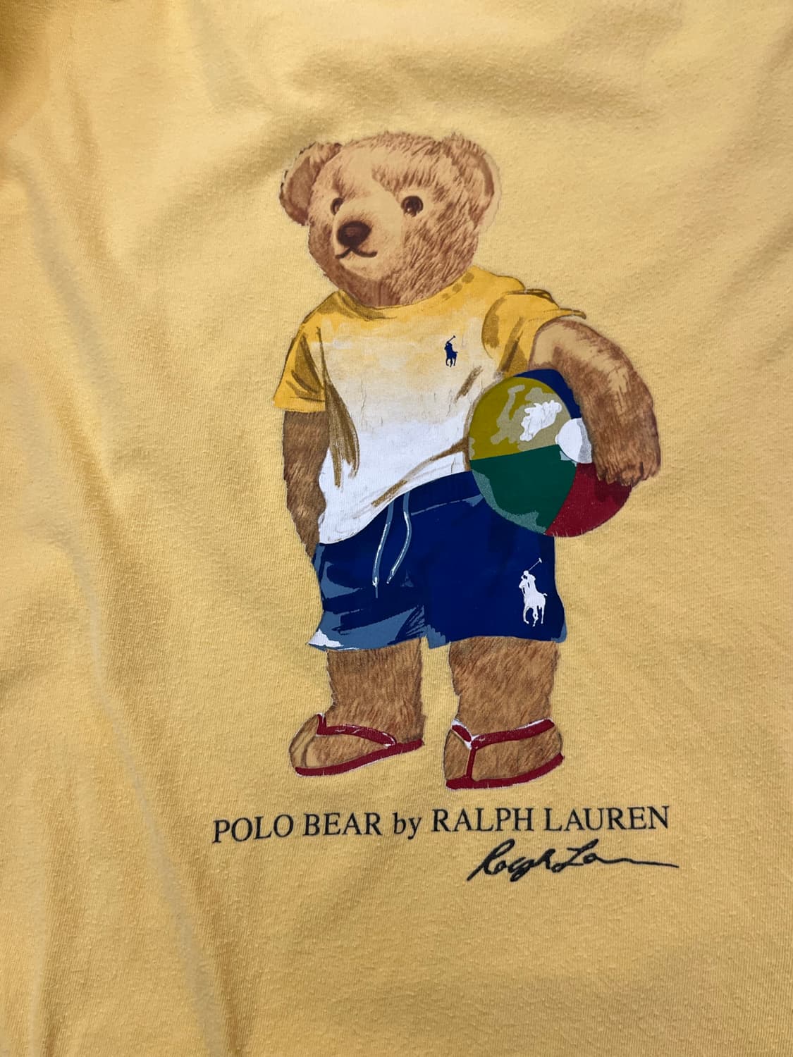 폴로 랄프로렌 베어 반팔티 옐로우 XL #csz3835 상품이미지6