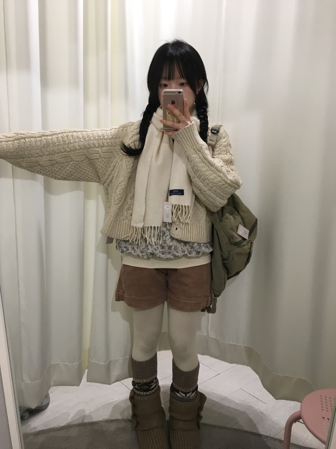 peach corduroy half pants 상품이미지4