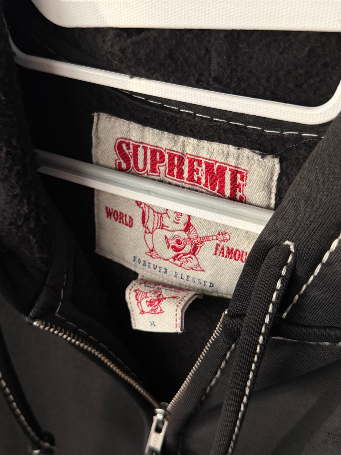 슈프림 트루 릴리전 집업 후드 스웨트셔츠 블랙 22FW 상품이미지7