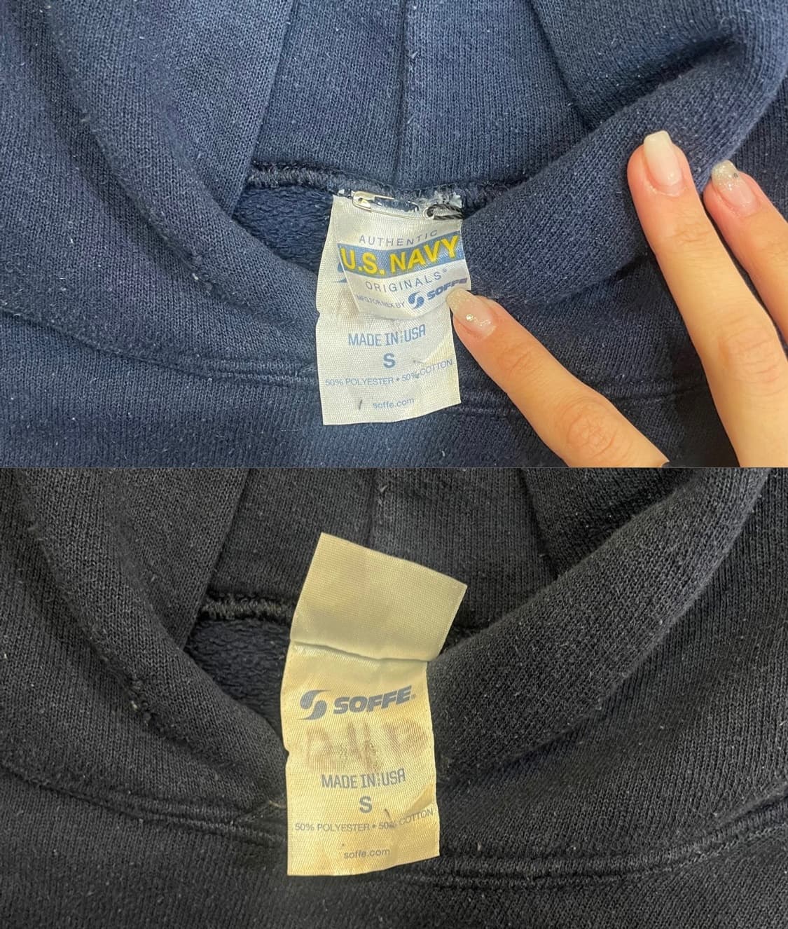 (S) USA Soffe NAVY 밀리터리 미해군 후드티 상품이미지10