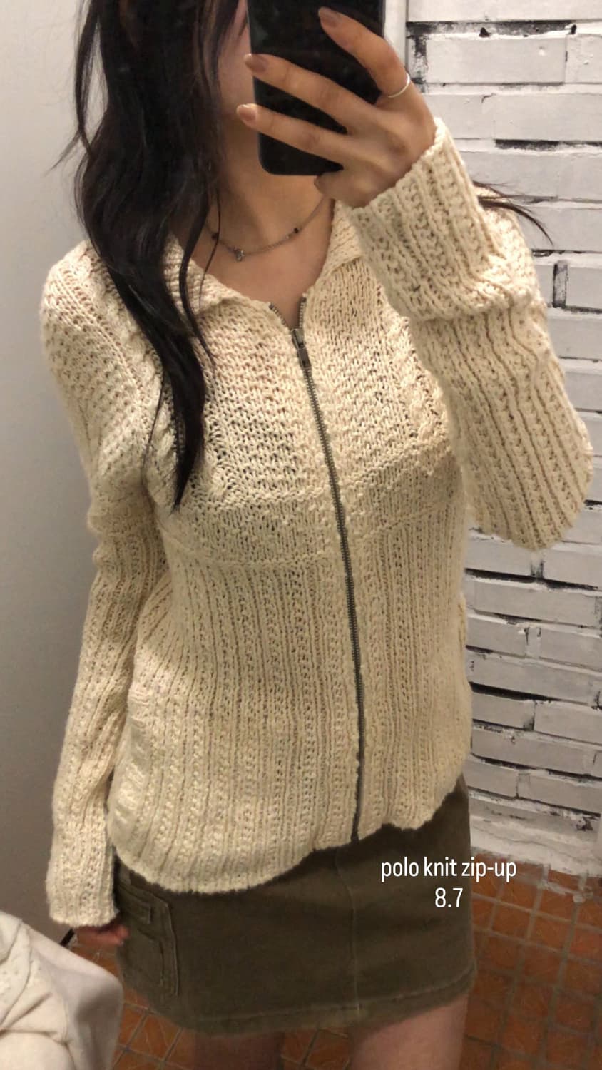 폴로 니트집업 상품이미지1