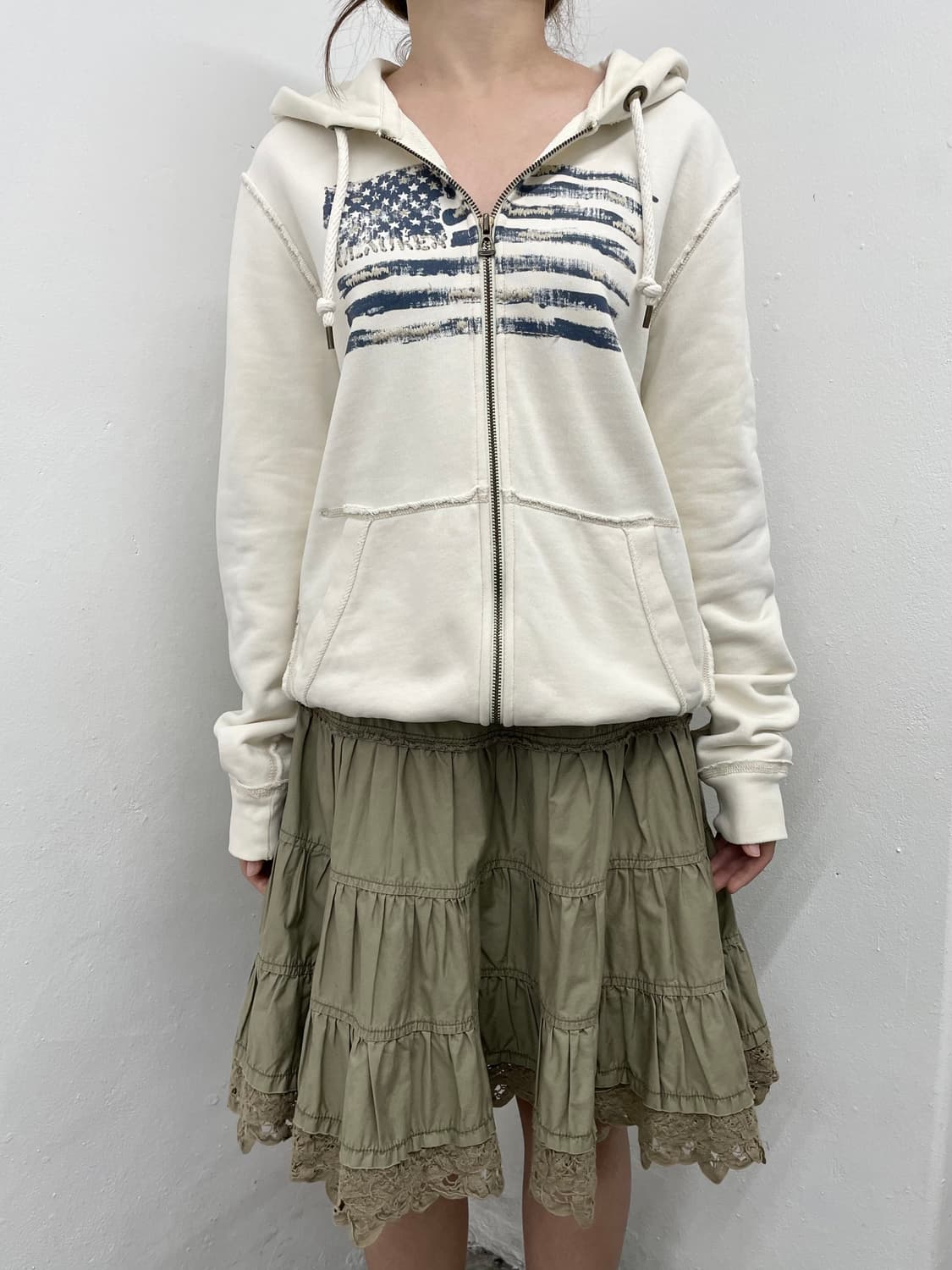 페어리그런지 레이스 캉캉 디테일 스커트 상품이미지2