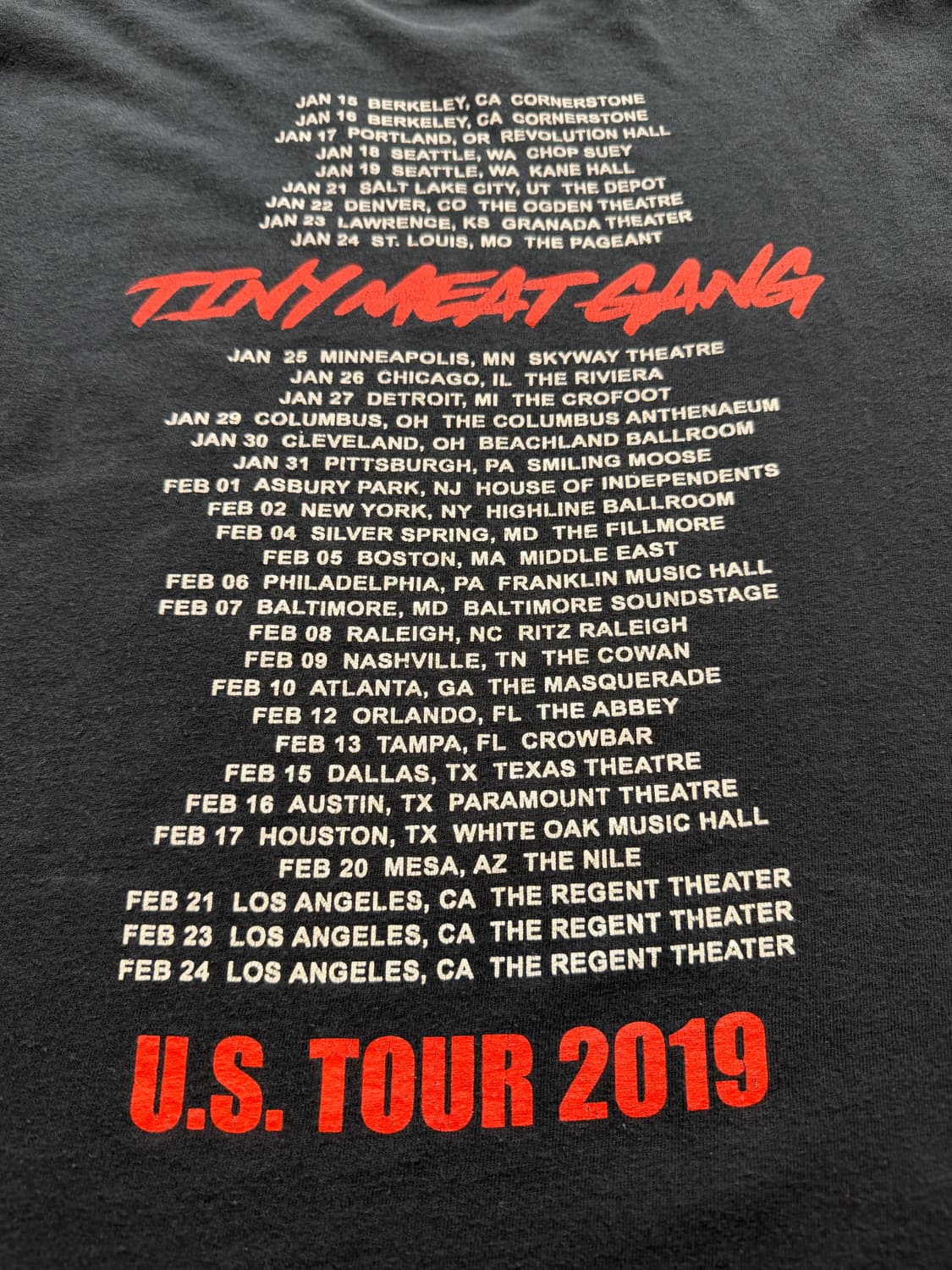 M) Ting Meat Perv 2019 투어 반팔 티셔츠 상품이미지3