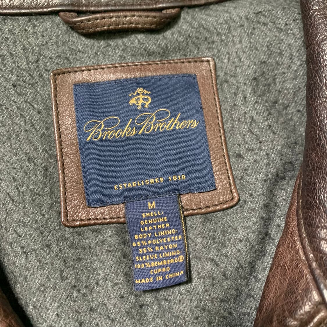 [M~L] 브룩스브라더스 벨티드 가죽 자켓 상품이미지7