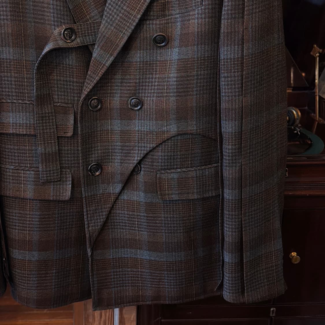 앤더슨벨 소이 체크 더블자켓 상품이미지5