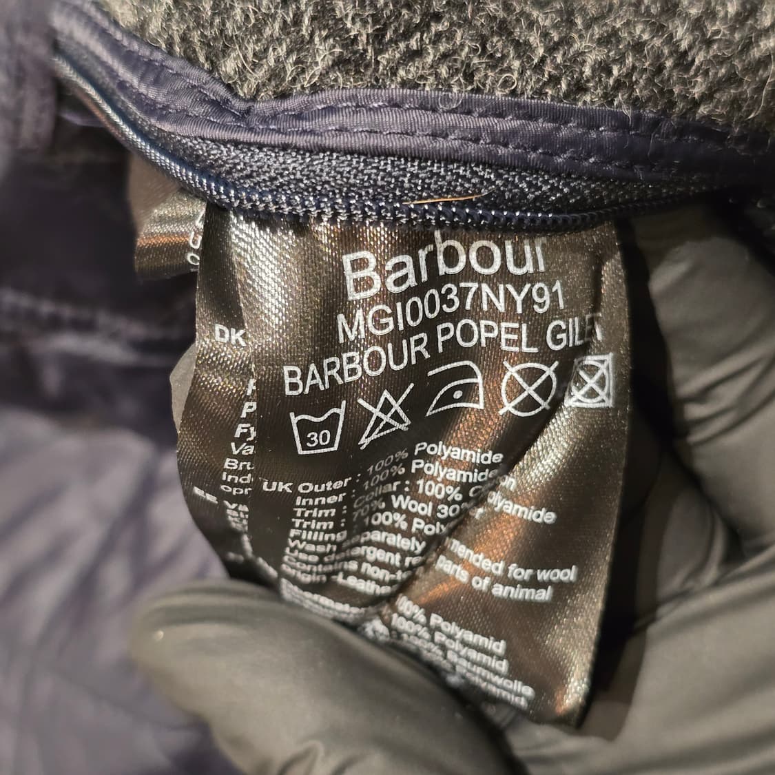 Barbour x 랜드로버 네이비 퀼팅 베스트 상품이미지9