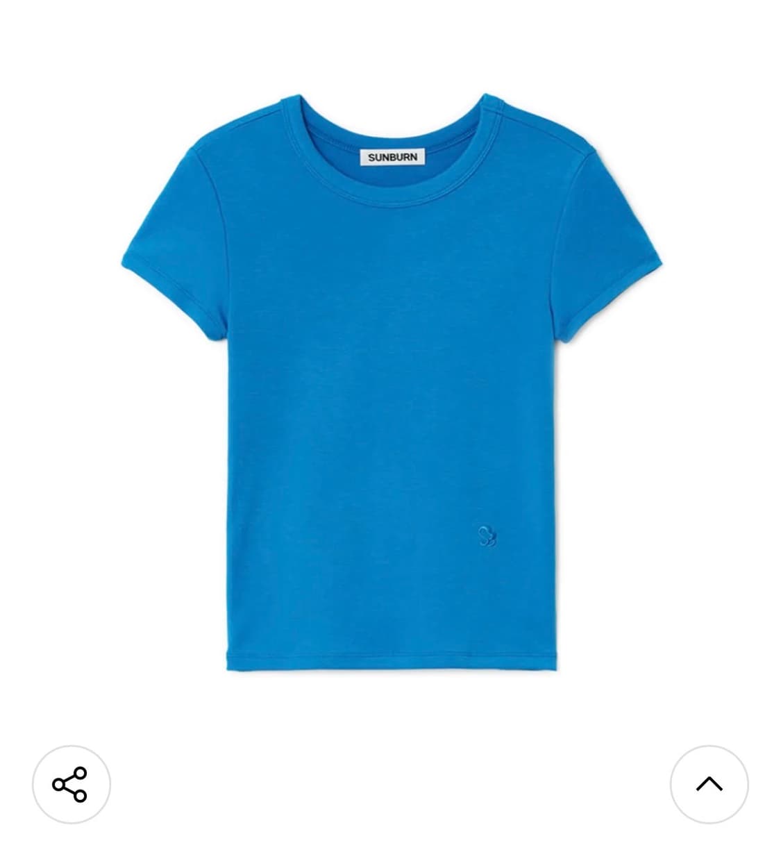 윈터 착용) 썬번프로젝트 베이직 티셔츠 스카이블루 상품이미지1